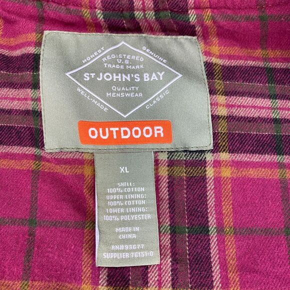 St. John's Bay Rib Collar Vest Jacket Mens XL Brown Lined Insulated Outdoors - Picture 5 of 9